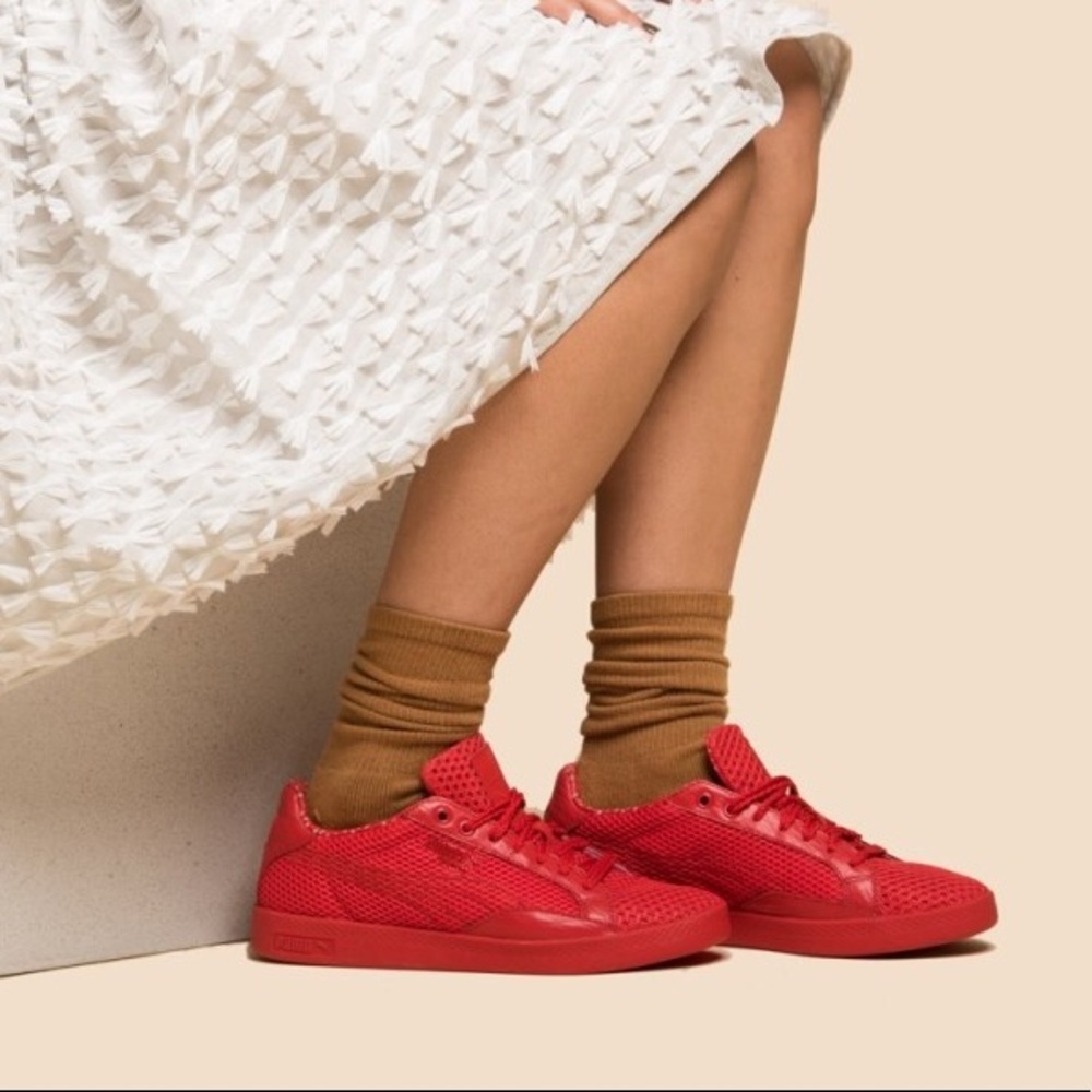 PUMA X Saint Heron Red Mesh Sneakers